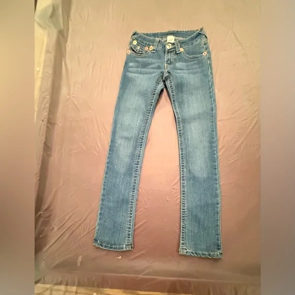 NWOT True Religion Joey Super T Women’s Jeans Size 25 Red Logo $238